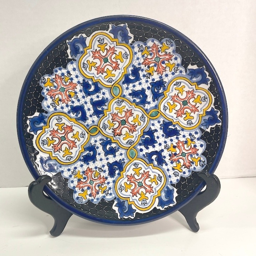 Authentic Signed Mexican Talavera 10" Wall Plate Arte M. Espinosa & Hnos.